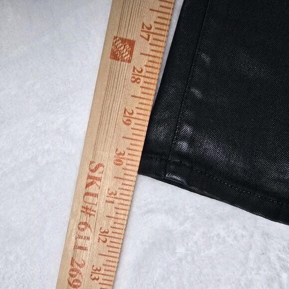 AG Adriano Goldschmied The Farrah Skinny High Rise Black Coated Jeans Size 27 - Picture 9 of 9